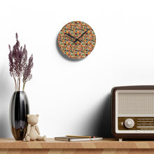 Watercolor Sewing Supplies 10 Acrylic Wall Clock