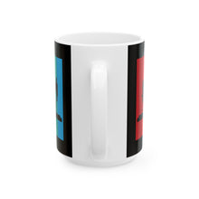 Retro Sewing Machine Ceramic Mug, (11oz, 15oz) - Black