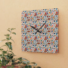 Watercolor Sewing Supplies 1 Acrylic Wall Clock