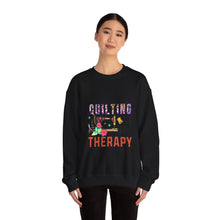 Floral Quilting is My Therapy Unisex Heavy Blend™ Crewneck Sweatshirt
