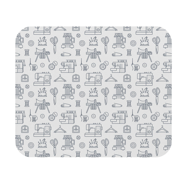 Outlined Sewing Elements Mouse Pad (Rectangle)