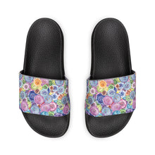 Packed Watercolor Buttons Women's PU Slide Sandals