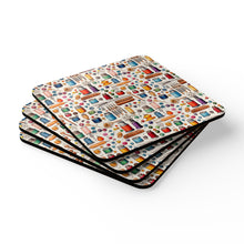 Watercolor Sewing Supplies 1 Corkwood Coaster Set