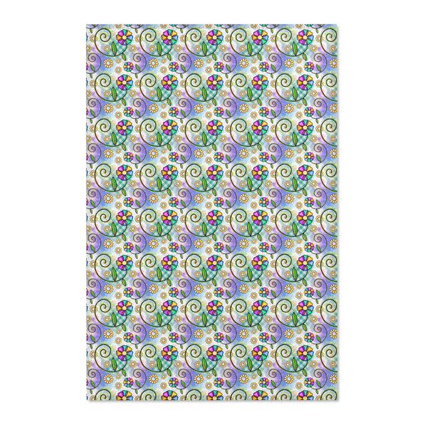 Floral Collage Pattern 1 Area Rugs