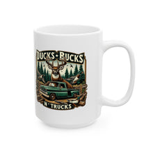 Ducks, Bucks, N' Trucks Ceramic Mug, (11oz, 15oz)