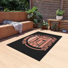 Sewing Is My Superpower Outdoor Rug - Black