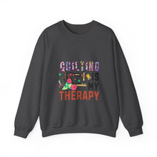 Floral Quilting is My Therapy Unisex Heavy Blend™ Crewneck Sweatshirt