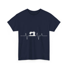 Sewing Machine Heart Beat Unisex Heavy Cotton Tee