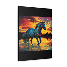 Colorful Modern Horse - Canvas Gallery Wraps - Black