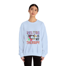 Floral Quilting is My Therapy Unisex Heavy Blend™ Crewneck Sweatshirt