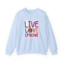 Live Love Crochet Unisex Heavy Blend™ Crewneck Sweatshirt