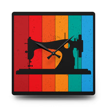 Retro Sewing Machine Acrylic Wall Clock - Black