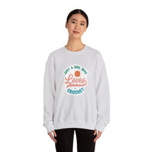 Just A Girl Crochet Unisex Heavy Blend™ Crewneck Sweatshirt