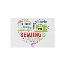 Colorful Sewing Word Cloud Outdoor Rug